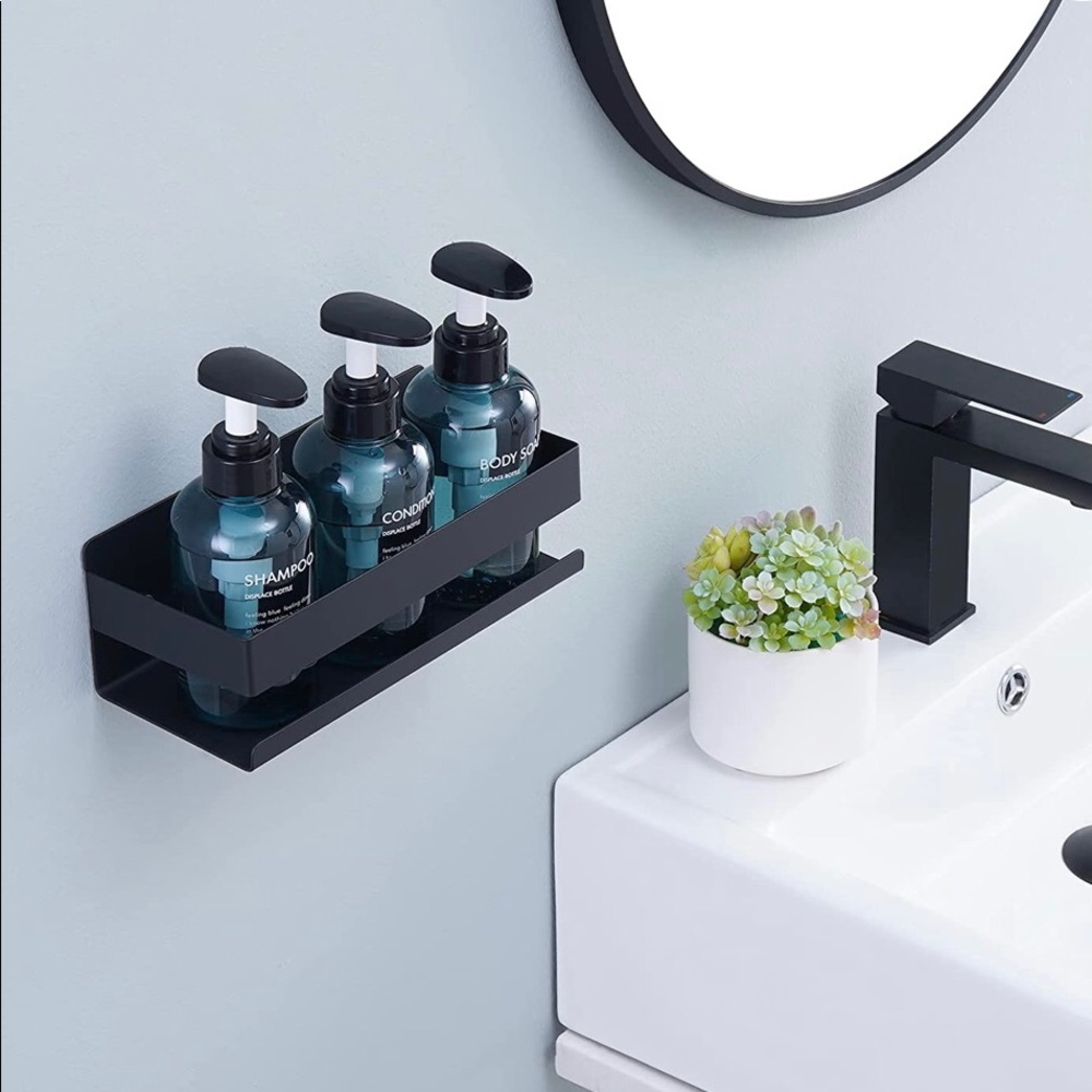 NWT KES black metal wall shelf